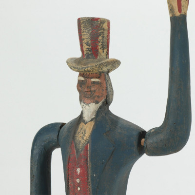 Folk Art Painted "Uncle Sam" Whirligig, 20th C