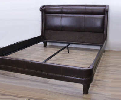 Charles R. Rogers Leather King Size Bed