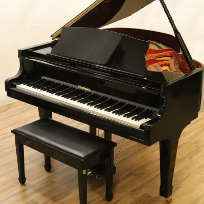 Image for Lot Nordiska Black Lacquer Baby Grand Piano & Bench