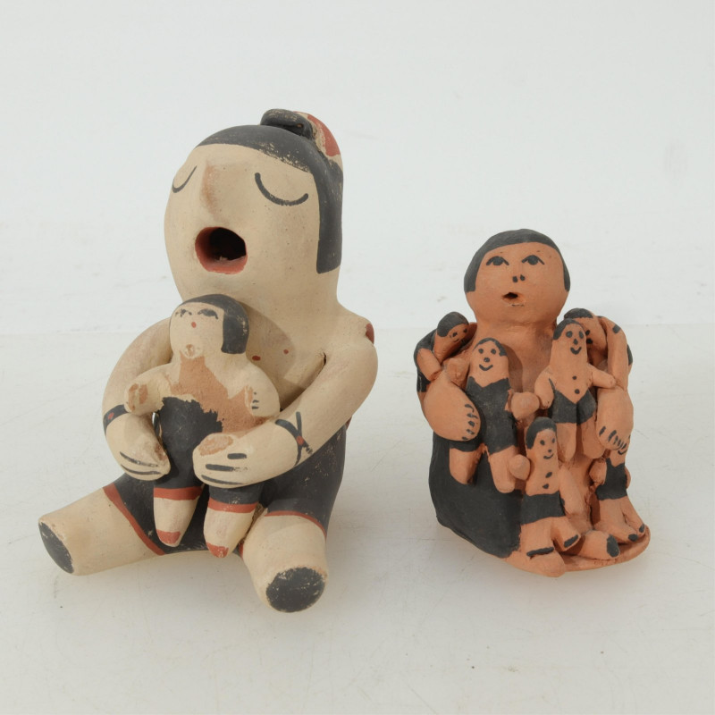 3 New Mexican Folk Art Pottery Figures