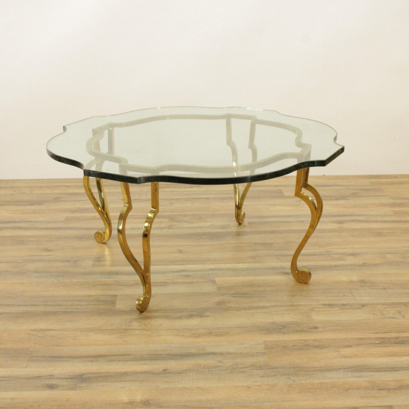 Rococo Style Brass Coffee Table