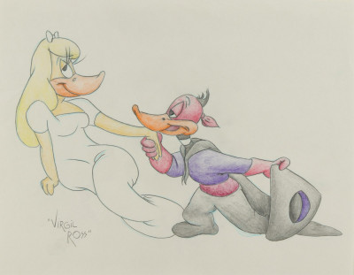 Image for Lot VIRGIL ROSS - DAFFY DUCK MELISSA - DRAWING