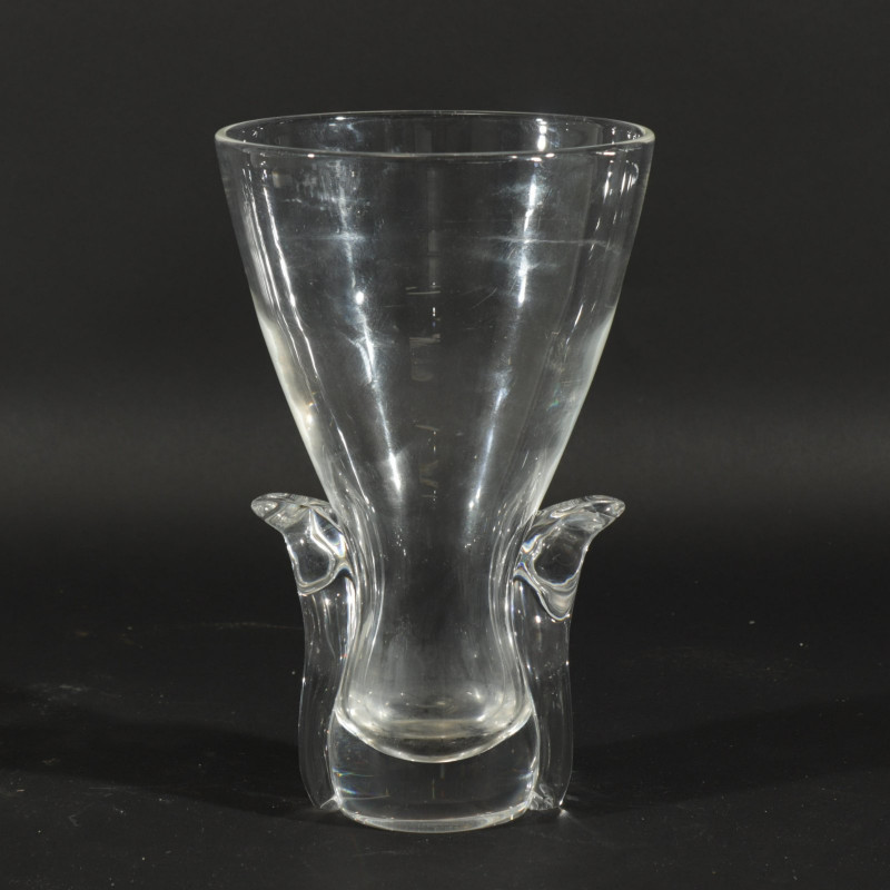 5 Modern Glass Vases, Bowls; Steuben, Orrefors