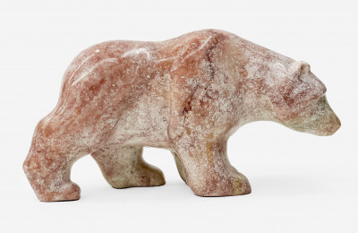 Unknown Artist - Large Carved Stone Sculpture of a Bear