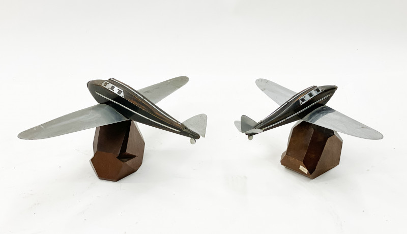 2 Wood and Metal Model Airplanes