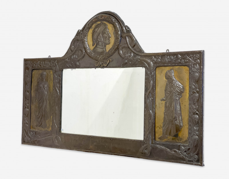 English Arts and Crafts Large Mirror