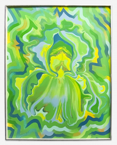 Lowell Nesbitt - Electric Iris in Green