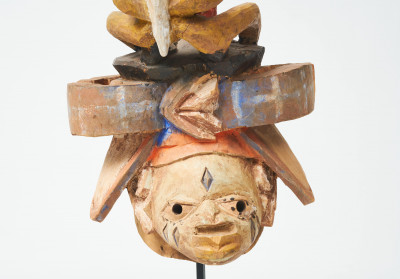 Yoruba Gelede Mask of Bird with Two Snakes, Western Africa