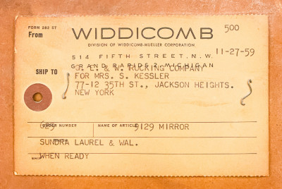 Widdicomb Mirror in Sundra Laurel and Walnut