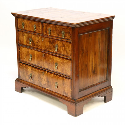 Image for Lot George II Walnut Inlaid Chest, 18th C.