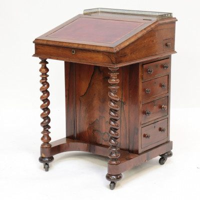 Image for Lot Victorian Rosewood Davenport Desk