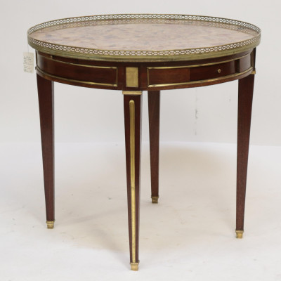 Image for Lot Louis XVI Style Gilt-Metal Boulliotte Table