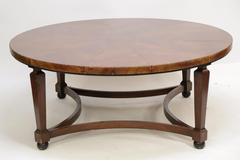 Baroque Style Inlaid Mahogany Coffee Table