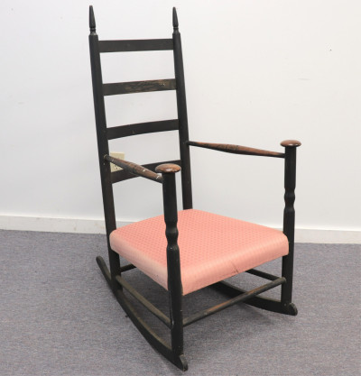 Image for Lot Slat Back Shaker Style Rocking Chair