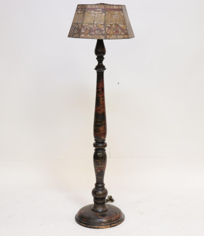 Image for Lot Lacquer Japaned & Chinoiserie Floor Lamp