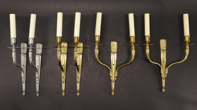 6 Neoclassical Style Metal Wall Sconces