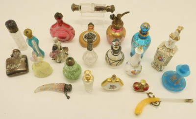Image for Lot 21 Mostly Glass & Porcelain Perfume Bottles