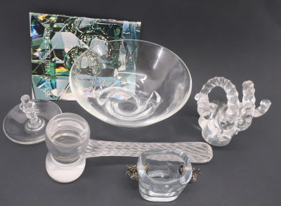 Image for Lot 5-Pc Glass, Steuben, Cartier, Val St. Lambert