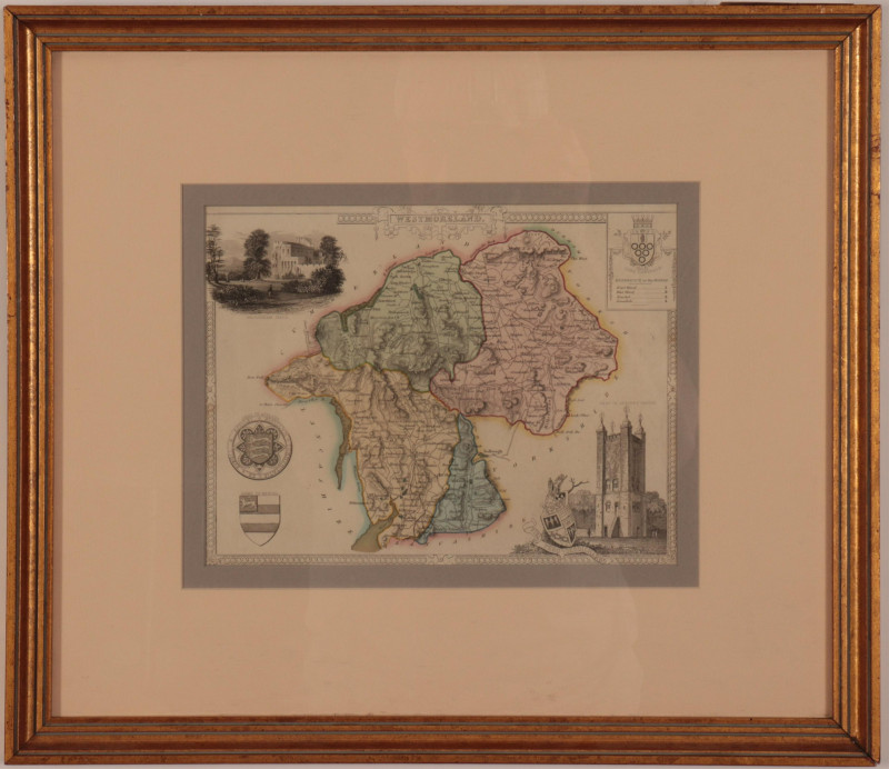 Antique Moule's English Counties Map Engraving