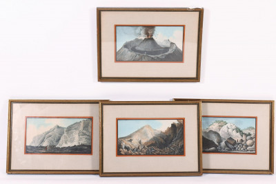 Image for Lot Set of 4 Neapolitan Gouaches of Naples, 19th C