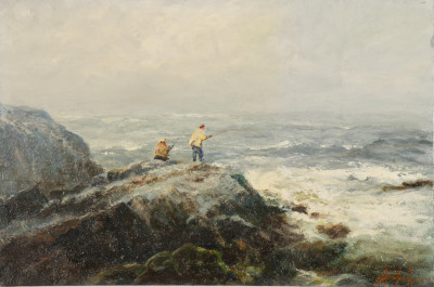 Image for Lot Arthur Upelnicks - Fisherman on Coast