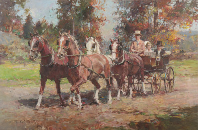 Image for Lot Fritz Klaiberg - Horse Drawn Carriage