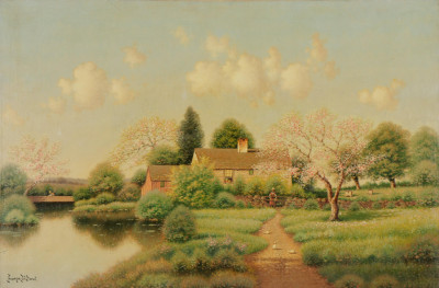 Image for Lot George W. Drew - 'By The Lake'