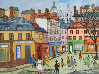 Image for Lot Johannes Nyland - Illustrative Street Scene O/C