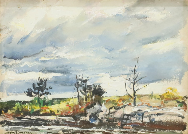 John F. Folinsbee, Landscape with Trees, O/B