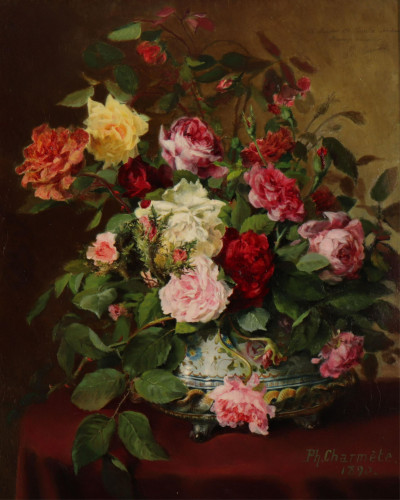 Image for Lot Ph. Charmete - Still Life Pink & Red Roses