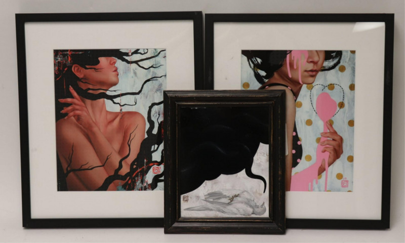Carly Mazur, 3 Acrylic Paintings