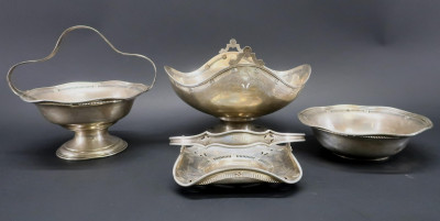 Image for Lot Four Pierced Silver Baskets