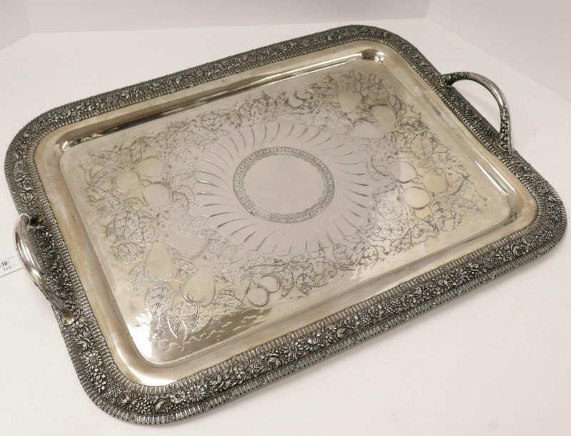 Victorian Silverplate Tea Tray, 19th C