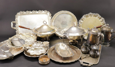 Image for Lot Large Lot of Silverplate