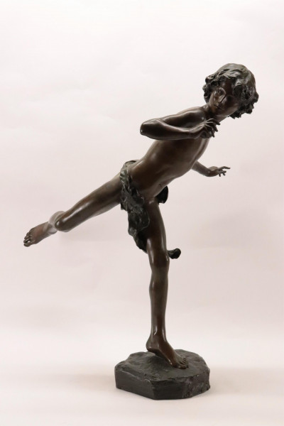 Image for Lot Jean Antoine Injalbert, 1845-1933, "Youth Running"