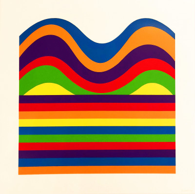 Image for Lot Sol Lewitt - Arcs and Bands in Color E