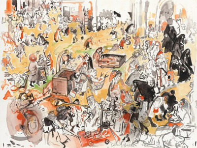 Image for Lot Cecily Brown - The Battle Between Carnival and Lent (after Bruegel)