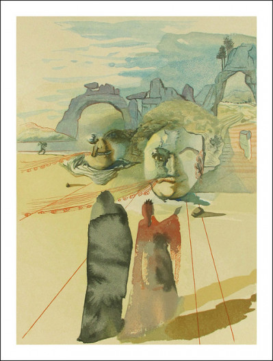 Salvador Dalí - Greed and Lavishness (Purgatory #20, The Divine Comedy)