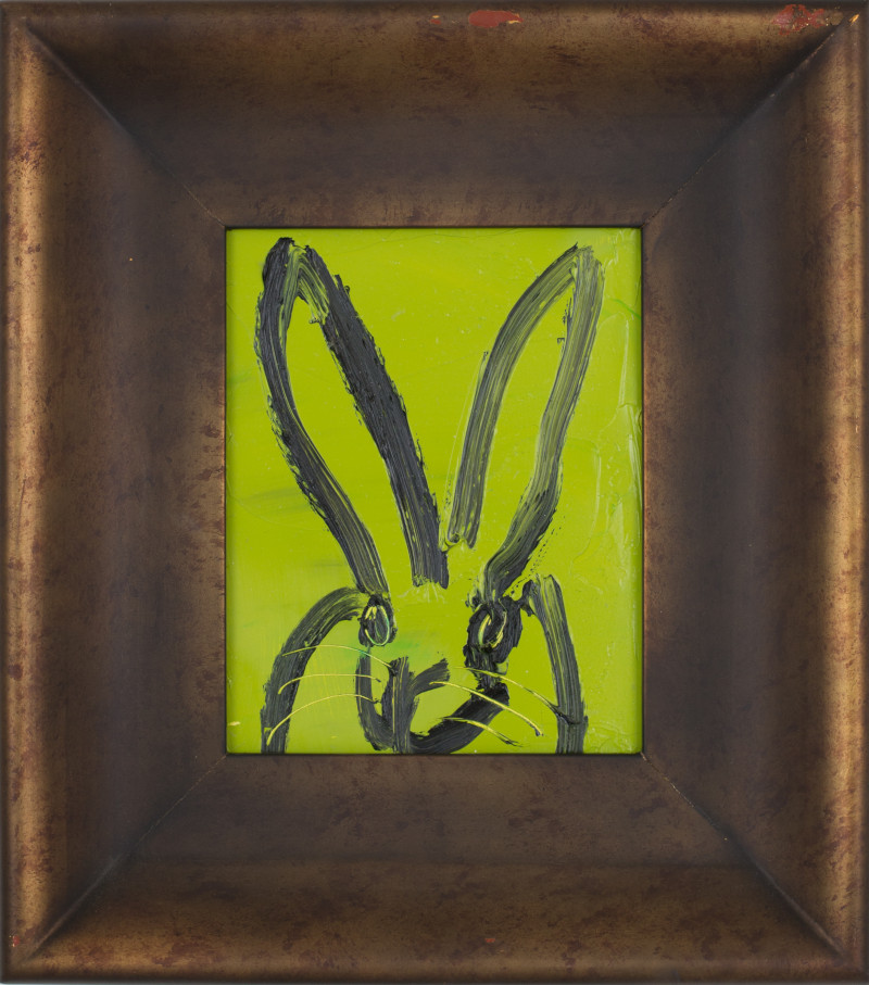 Hunt Slonem - Untitled (Green Rabbit)