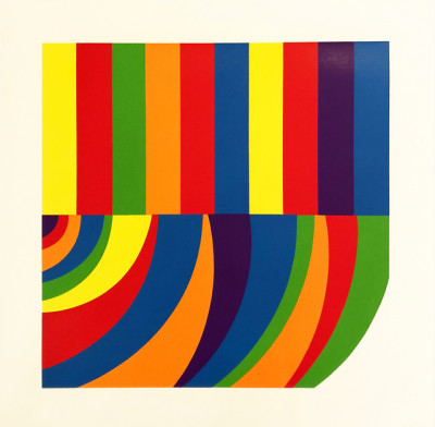 Image for Lot Sol Lewitt - Arcs and Band in Color F