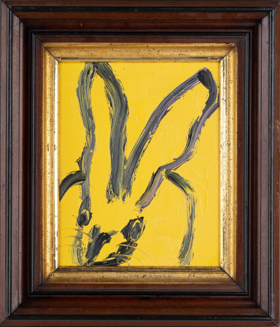 Hunt Slonem - Untitled (Yellow Bunny)