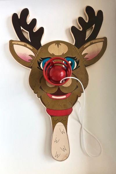 Image for Lot Jeff Koons - Rudolph The Red-Nosed Reindeer Paddle Ball Game