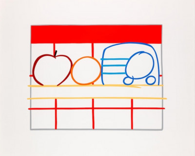 Image for Lot Tom Wesselmann Still Life with Apple Orange and Radio