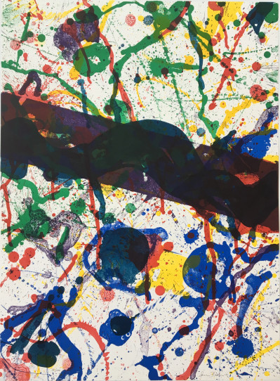 Image for Lot Sam Francis Untitled from Michel Waldberg Pomes dans le Ciel (line across)
