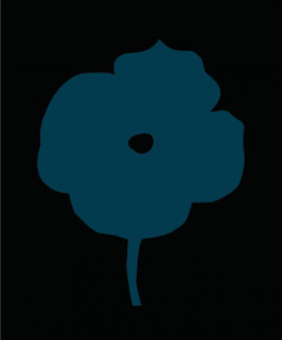 Donald Sultan 12 Colors (Dark Blue Flower)