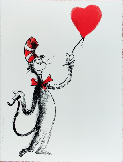 Image for Lot Mr Brainwash The Cat And The Heart Balloon