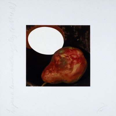Donald Sultan Two Pears a Lemon and an Egg August 10 1994