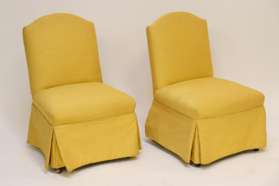Image for Lot Pair Slipper Chairs