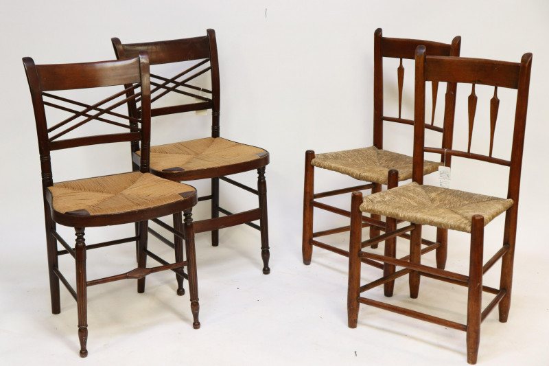 4 Antique Chairs, 9th/20th C.