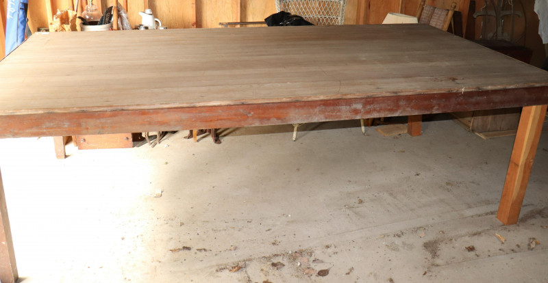 Oversized Enormously Large Pine Work Table